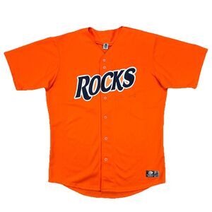 Wilmington Blue Rocks Baseball Jersey USA Signed #40 Orange RARE COLOR Size 48